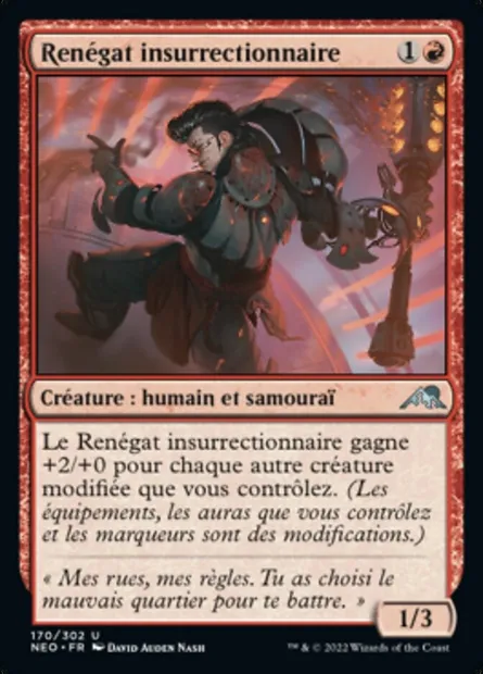 Renégat insurrectionnaire, carte Magic NEO 170 — extension Kamigawa: La Dynastie Néon