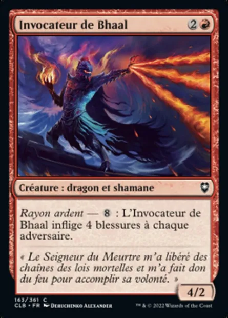 Invocateur de Bhaal, carte Magic CLB 163 — extension Commander Légendes : la bataille de la Porte de Baldur