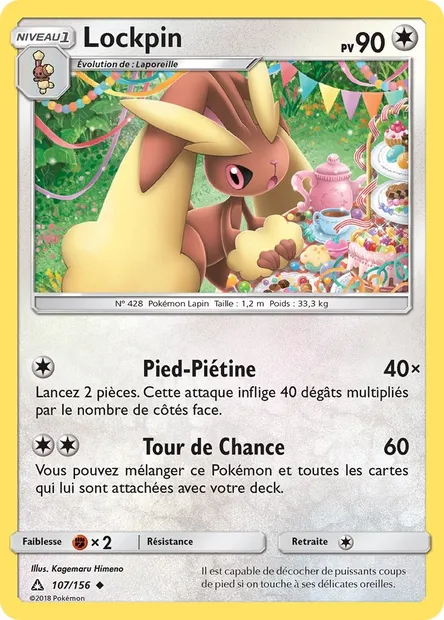 Lockpin, carte Pokémon UPR 107 — extension Ultra-Prisme
