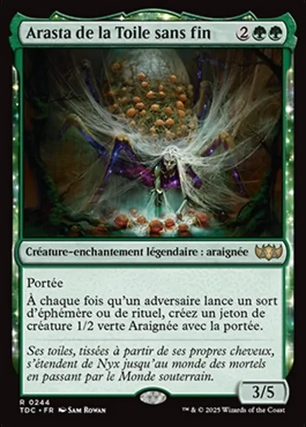 Arasta de la Toile sans fin, carte Magic TDC 244 — extension Tarkir: Dragonstorm Commander
