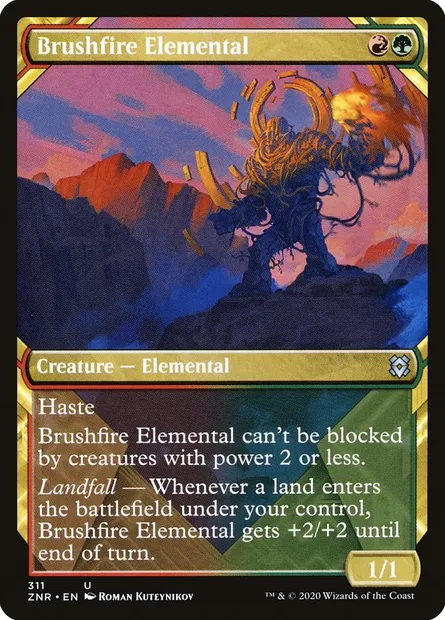 Brushfire Elemental, Magic card ZNR 311 — Zendikar Rising set