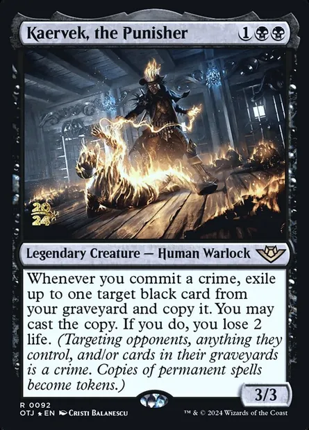 Kaervek, the Punisher, Magic card POTJ 92s — Outlaws of Thunder Junction Promos set