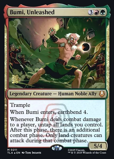 Bumi, Unleashed, Magic card PTLA 211s — Avatar: The Last Airbender Promos set
