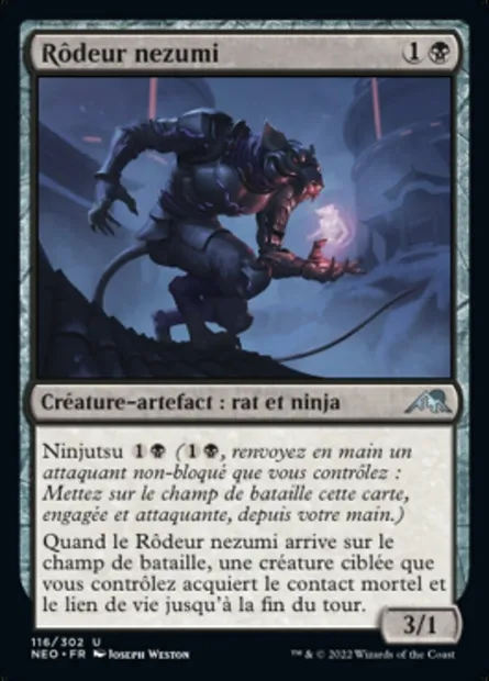 Rôdeur nezumi, carte Magic NEO 116 — extension Kamigawa: La Dynastie Néon