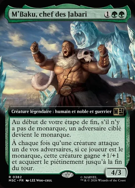 M'Baku, chef des Jabari, carte Magic MSC 382 — extension Marvel Super Heroes Commander