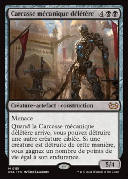 Carcasse mécanique délétère, carte Magic DSC 151 — extension Duskmourn: House of Horror Commander