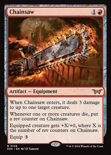 Chainsaw, Magic card DSK 128 — Duskmourn: House of Horror set
