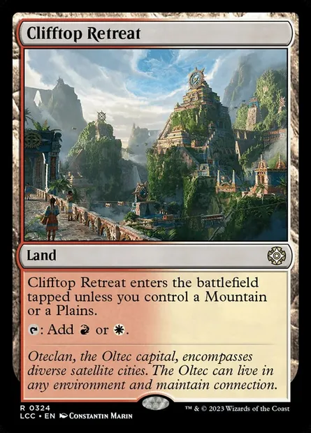 Clifftop Retreat, Magic card LCC 324 — The Lost Caverns of Ixalan Commander set