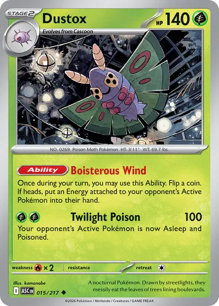 Dustox, Pokémon card ASC 015 — Ascended Heroes set