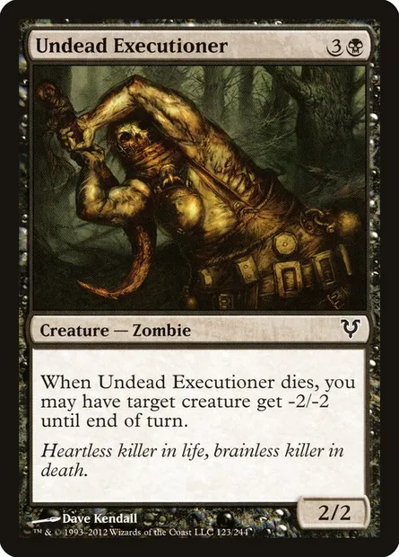 Undead Executioner, Magic card AVR 123 — Avacyn Restored set