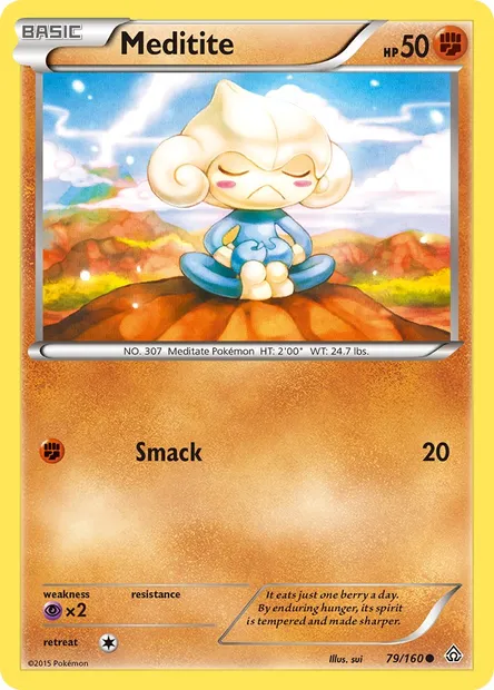 Meditite, Pokémon card PRC 79 — Primal Clash set