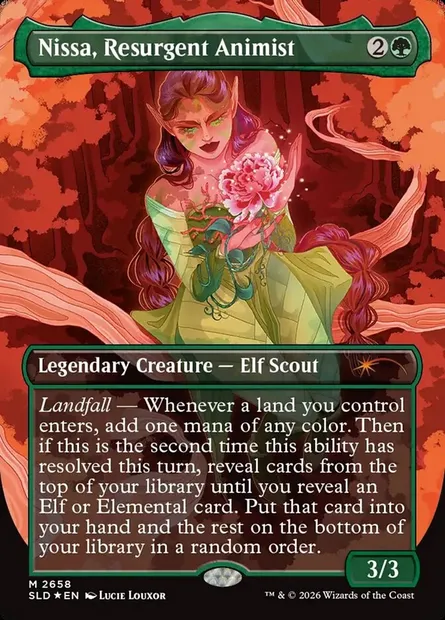 Nissa, Resurgent Animist, Magic card SLD 2658 — Secret Lair Drop set