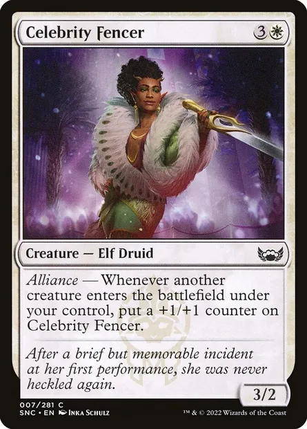 Celebrity Fencer, Magic card SNC 7 — Streets of New Capenna set
