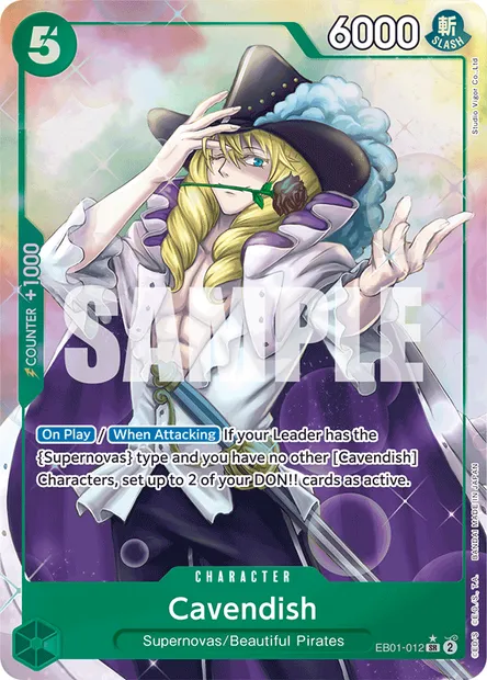 Cavendish, One Piece card EB01-012 — MEMORIAL COLLECTION set