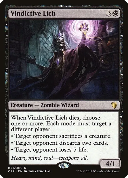 Vindictive Lich, Magic card C17 21 — Commander 2017 set