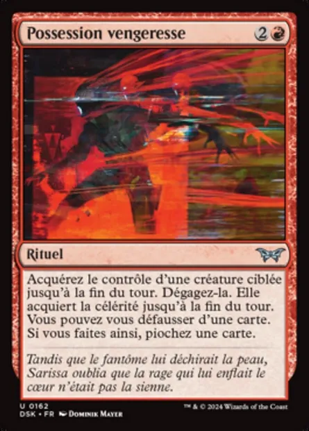 Possession vengeresse, carte Magic DSK 162 — extension Duskmourn: House of Horror