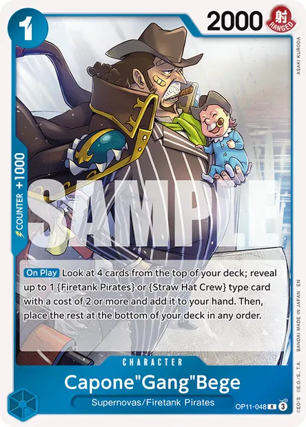 Capone"Gang"Bege, One Piece card OP11-048 — A FIST OF DIVINE SPEED set