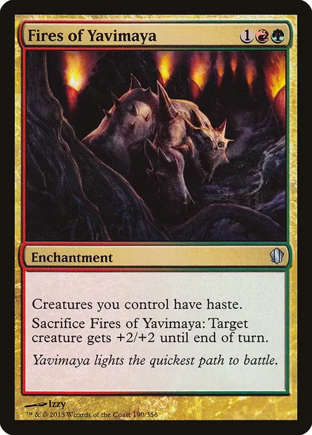 Fires of Yavimaya, Magic card C13 190 — Commander 2013 set