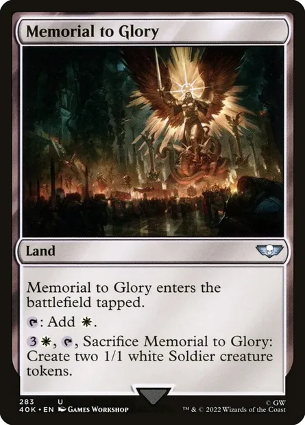 Memorial to Glory, Magic card 40K 283 — Warhammer 40,000 Commander set