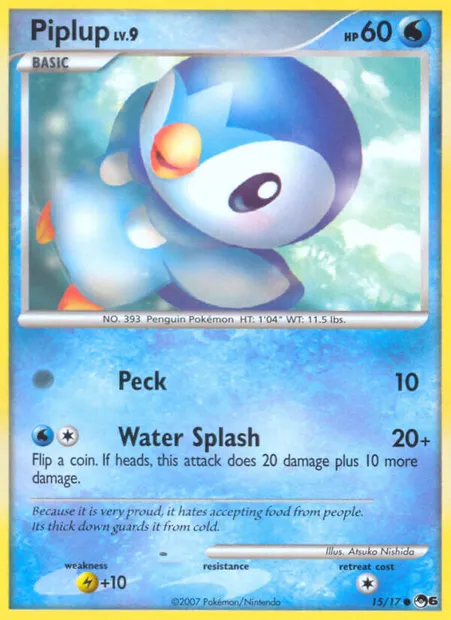 Piplup, Pokémon card P6 15 — POP Series 6 set