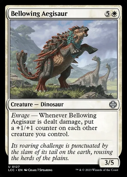 Bellowing Aegisaur, Magic card LCC 127 — The Lost Caverns of Ixalan Commander set