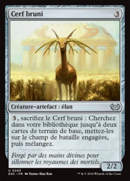 Cerf bruni, carte Magic DSC 243 — extension Duskmourn: House of Horror Commander