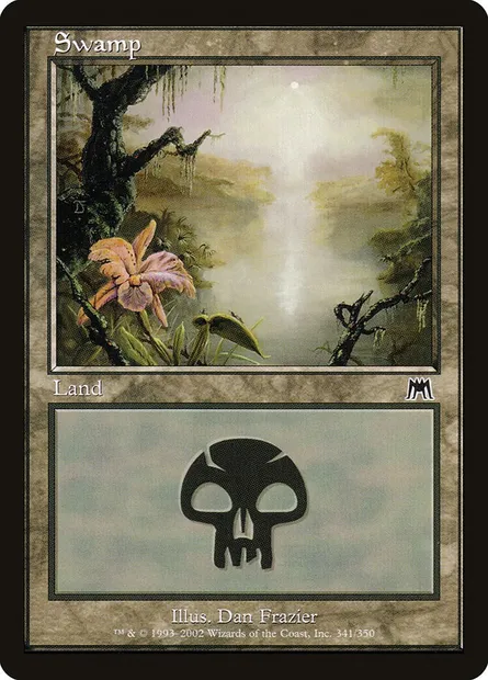 Swamp, Magic card ONS 341 — Onslaught set