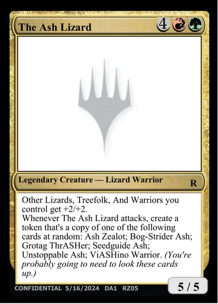 The Ash Lizard, Magic card UNK RZ05c — Unknown Event set