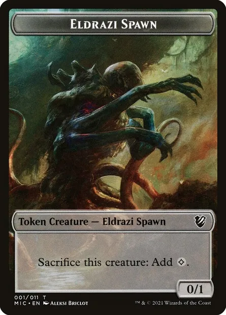 Eldrazi Spawn, Magic card TMIC 1 — Midnight Hunt Commander Tokens set