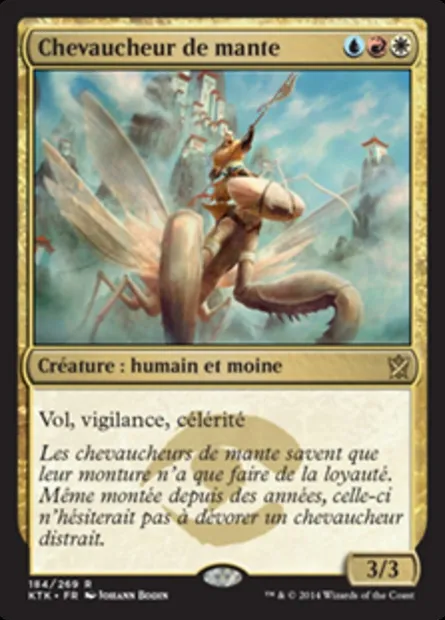 Chevaucheur de mante, carte Magic KTK 184 — extension Les Khans de Tarkir
