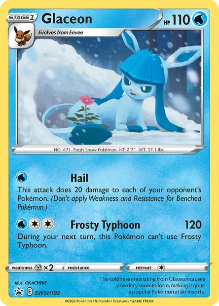 Glaceon, Pokémon card SWSH 192 — SWSH Black Star Promos set