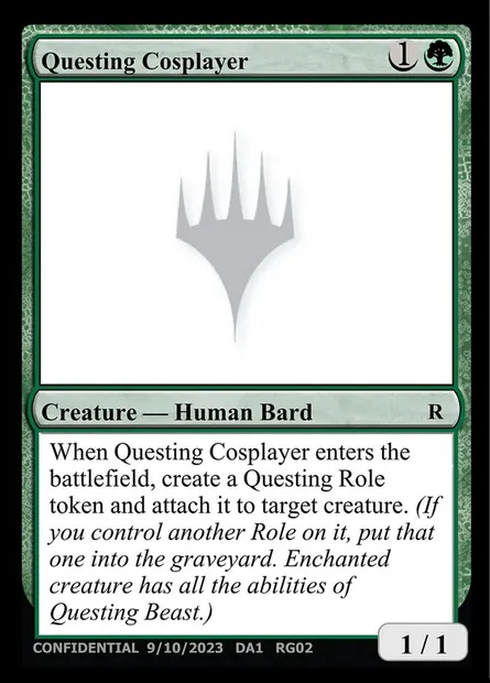 Questing Cosplayer, Magic card UNK RG02d — Unknown Event set