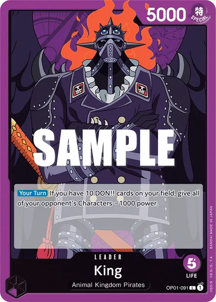 King, One Piece card OP01-091 — ROMANCE DAWN set