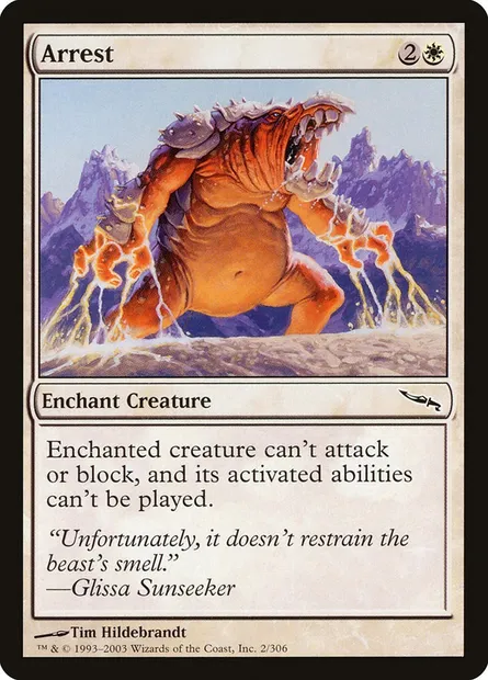 Arrestation, carte Magic MRD 2 — extension Mirrodin