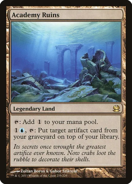 Academy Ruins, Magic card MMA 219 — Modern Masters set