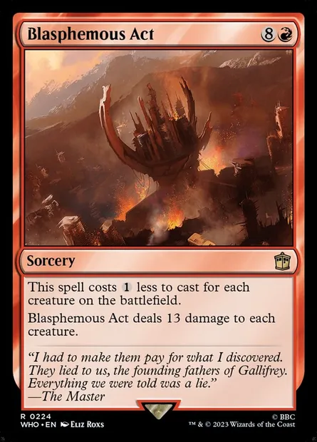 Blasphemous Act, Magic card WHO 224 — Doctor Who set