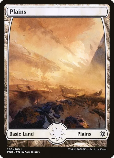 Plains, Magic card ZNR 266 — Zendikar Rising set