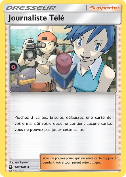 Journaliste Télé, carte Pokémon CES 149 — extension Tempête Céleste