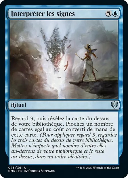 Interpréter les signes, carte Magic CMR 75 — extension Commander Legends