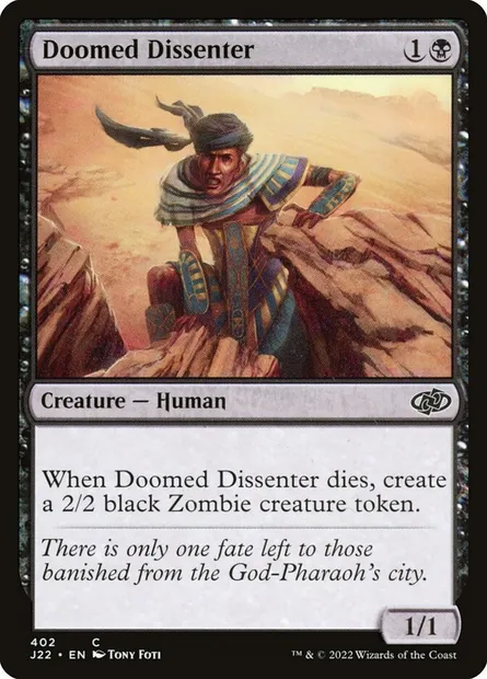 Doomed Dissenter, Magic card J22 402 — Jumpstart 2022 set