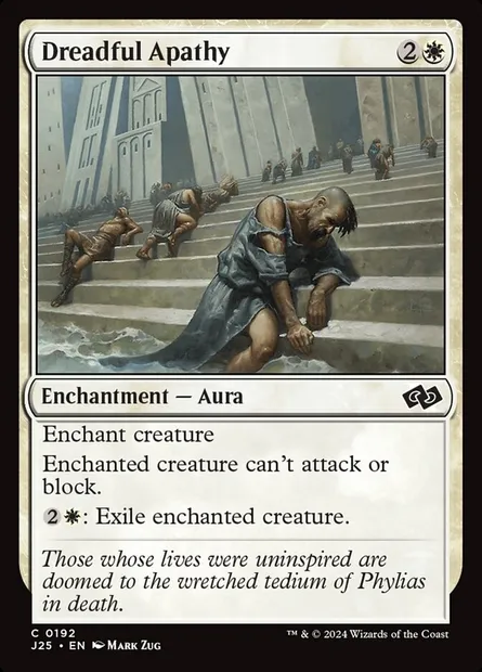 Dreadful Apathy, Magic card J25 192 — Foundations Jumpstart set