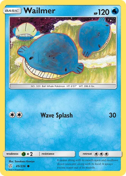 Wailmer, Pokémon card CEC 45 — Cosmic Eclipse set