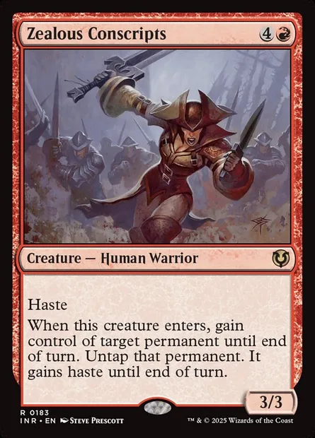 Zealous Conscripts, Magic card INR 183 — Innistrad Remastered set