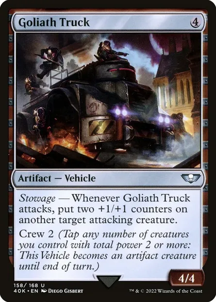Goliath Truck, Magic card 40K 158 — Warhammer 40,000 Commander set