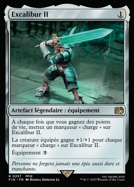 Excalibur II, carte Magic FIN 257 — extension Final Fantasy
