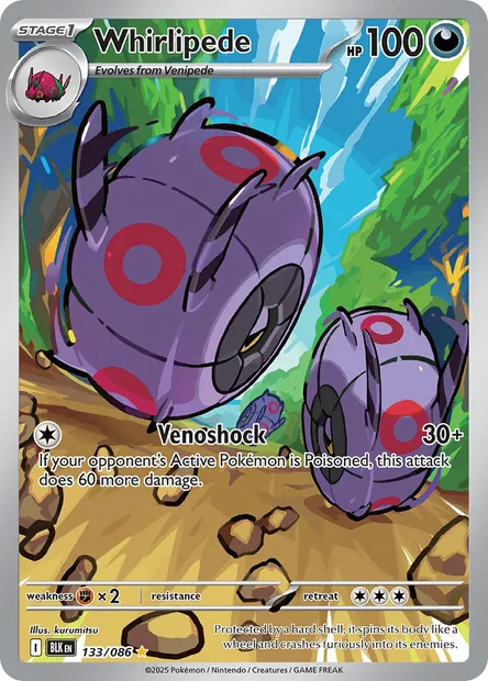 Whirlipede, Pokémon card BLK 133 — Black Bolt set