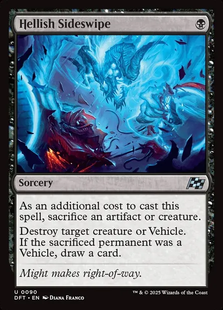 Hellish Sideswipe, Magic card DFT 90 — Aetherdrift set
