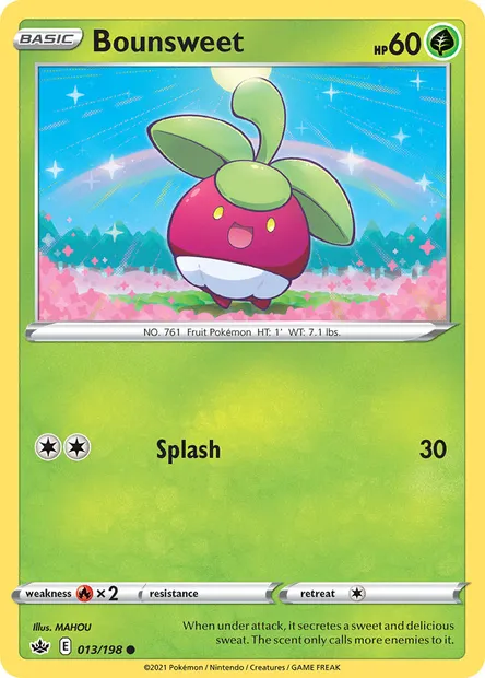 Bounsweet, Pokémon card CRE 13 — Chilling Reign set