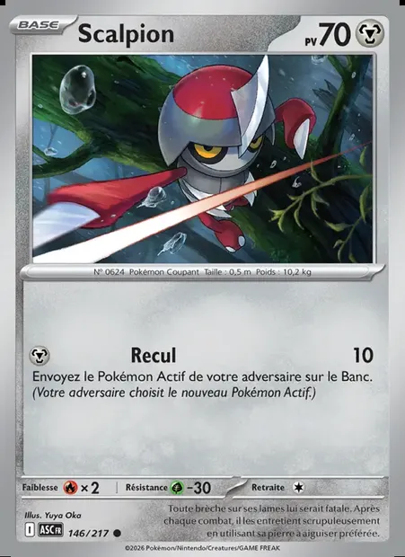 Scalpion, carte Pokémon ASC 146 — extension Héros Transcendants