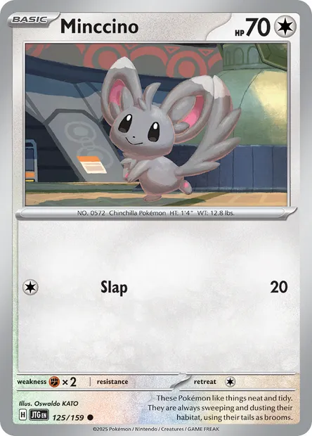 Minccino, Pokémon card JTG 125 — Journey Together set